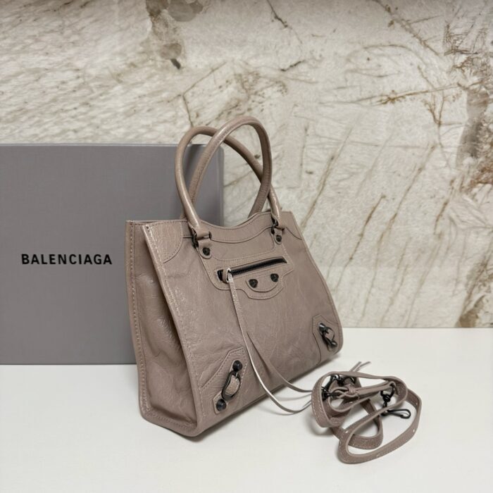 발렌시아가 르 시티 스몰 토트백 다크 베이지 레플리카 미러급 SA급 S급 고퀄리티 최상급 하이엔드 가방 [여성] 3