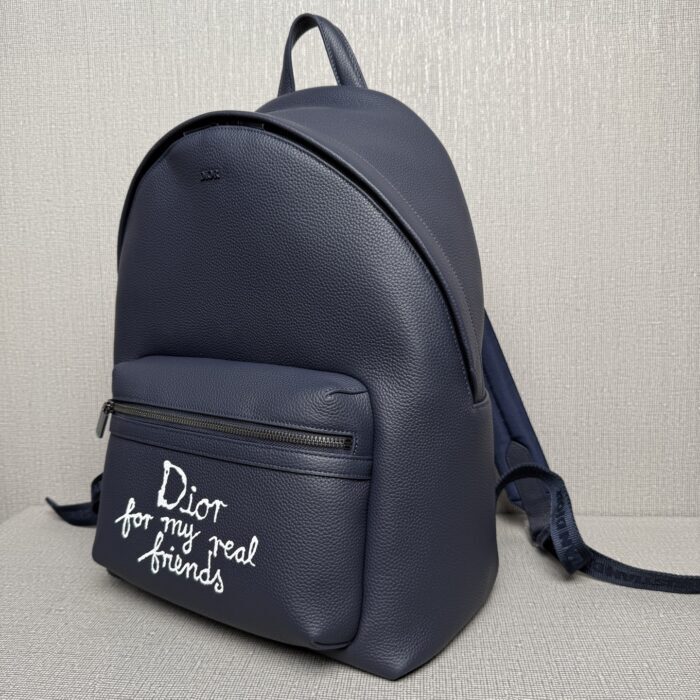 디올 x 하일톤 넬 라이더 2.0 집 백팩 그레인드 카프스킨 프린트 네이비 블루 화이트 레플리카 미러급 SA급 S급 고퀄리티 최상급 하이엔드 가방 [남성여성공용] 6