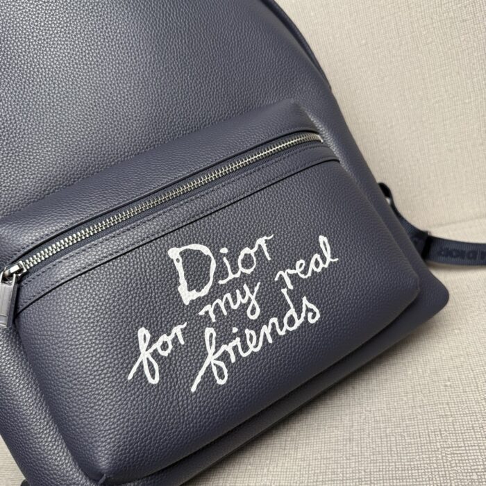 디올 x 하일톤 넬 라이더 2.0 집 백팩 그레인드 카프스킨 프린트 네이비 블루 화이트 레플리카 미러급 SA급 S급 고퀄리티 최상급 하이엔드 가방 [남성여성공용] 12