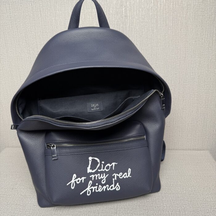 디올 x 하일톤 넬 라이더 2.0 집 백팩 그레인드 카프스킨 프린트 네이비 블루 화이트 레플리카 미러급 SA급 S급 고퀄리티 최상급 하이엔드 가방 [남성여성공용] 10