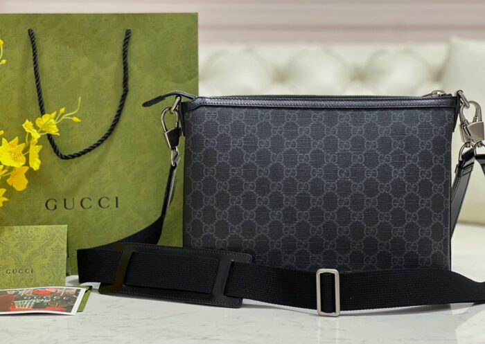 구찌 메신저 백 스퀘어 인터로킹 G 블랙 슈프림 726833 레플리카 미러급 SA급 S급 고퀄리티 최상급 하이엔드 가방 [남성여성공용] 2