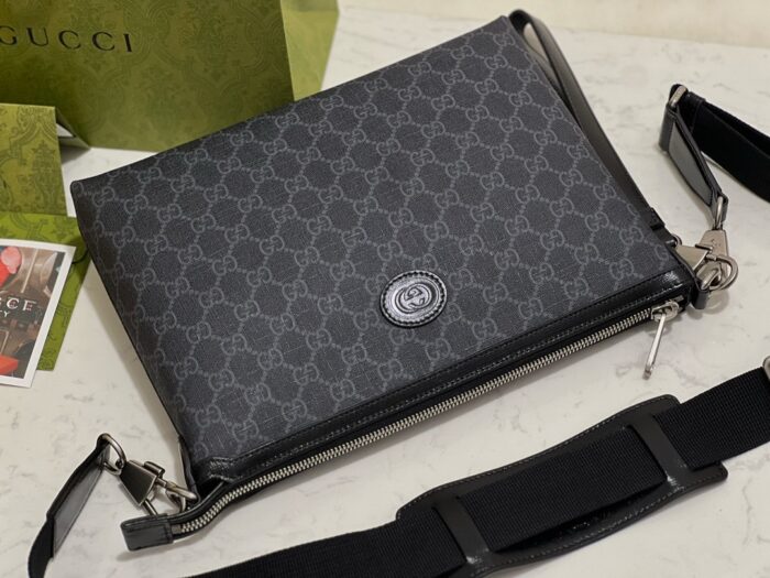 구찌 메신저 백 스퀘어 인터로킹 G 블랙 슈프림 726833 레플리카 미러급 SA급 S급 고퀄리티 최상급 하이엔드 가방 [남성여성공용] 4