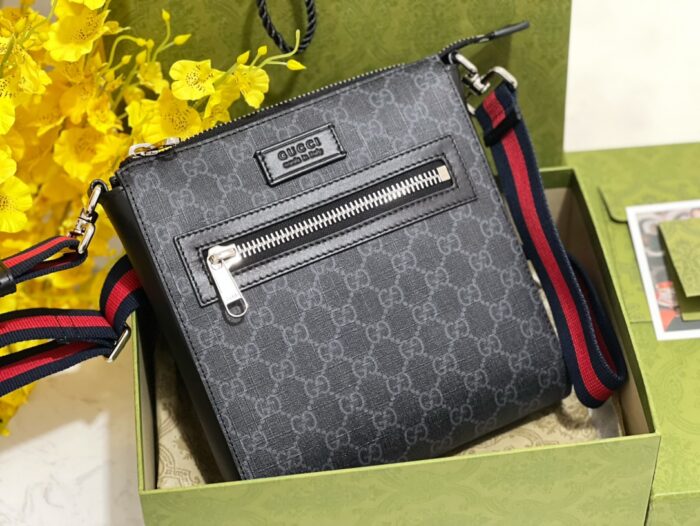 구찌 GG 블랙 스몰 메신저 백 GG 슈프림 523599 레플리카 미러급 SA급 S급 고퀄리티 최상급 하이엔드 가방 [남성여성공용] 4