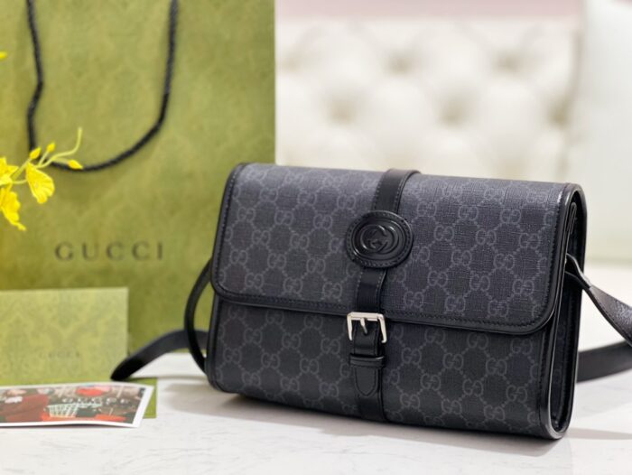 구찌 GG 메신저 백 인터로킹 G 블랙 슈프림 745679 레플리카 미러급 SA급 S급 고퀄리티 최상급 하이엔드 가방 [남성여성공용] 4