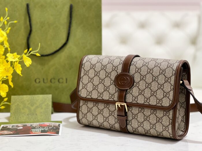 구찌 인터로킹 G GG 메신저백 베이지 에보니 745679 레플리카 미러급 SA급 S급 고퀄리티 최상급 하이엔드 가방 [남성여성공용] 4