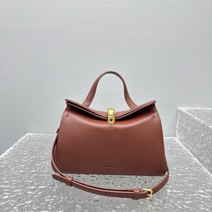 자크뮈스 탑 핸들 백 브라운 염소가죽 스몰 레플리카 미러급 SA급 S급 고퀄리티 최상급 하이엔드 가방 [여성] 2