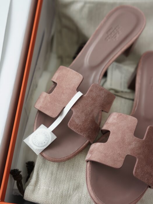 에르메스 오아시스 샌들 뮬 슬리퍼 스웨이드 브라운 5cm 레플리카 미러급 SA급 S급 고퀄리티 최상급 하이엔드 신발 [여성] 5