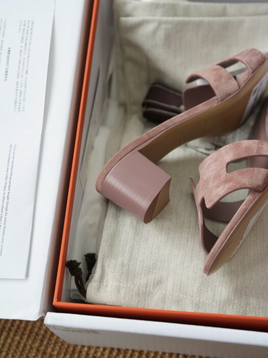 에르메스 오아시스 샌들 뮬 슬리퍼 스웨이드 브라운 5cm 레플리카 미러급 SA급 S급 고퀄리티 최상급 하이엔드 신발 [여성] 7