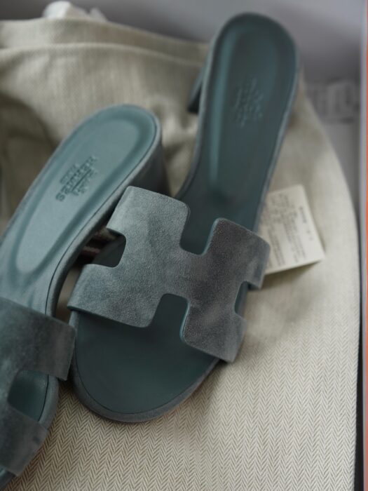 에르메스 오아시스 샌들 뮬 슬리퍼 스웨이드 청색 5cm 레플리카 미러급 SA급 S급 고퀄리티 최상급 하이엔드 신발 [여성] 5