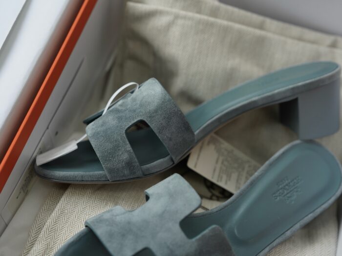 에르메스 오아시스 샌들 뮬 슬리퍼 스웨이드 청색 5cm 레플리카 미러급 SA급 S급 고퀄리티 최상급 하이엔드 신발 [여성] 8