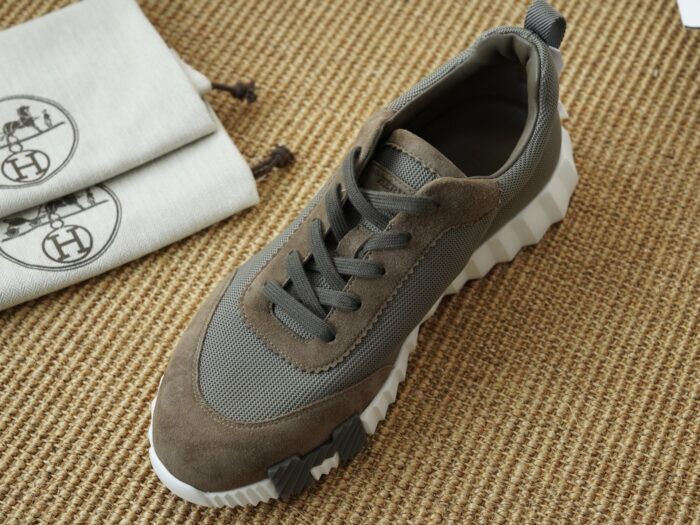 에르메스 바운싱 스니커즈 메쉬 스웨이드 올리브 옐로우 H 레플리카 미러급 SA급 S급 고퀄리티 최상급 하이엔드 신발 [남성여성공용] 5