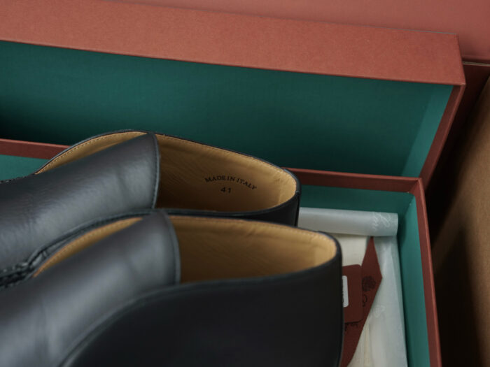 로로피아나 오픈 워크 앵클 부츠 레더 블랙 남성용 레플리카 미러급 SA급 S급 고퀄리티 최상급 하이엔드 신발 [남성] 10