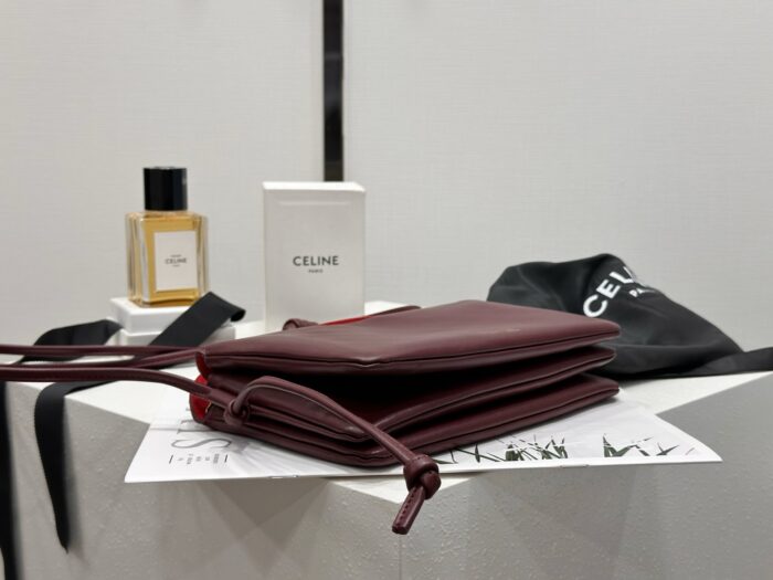 셀린느 트리오 플랩 부드러운 램스킨 10P862 와인 레플리카 미러급 SA급 S급 고퀄리티 최상급 하이엔드 가방 [남성여성공용] 11