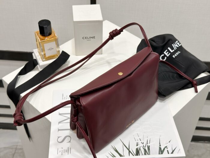 셀린느 트리오 플랩 부드러운 램스킨 10P862 와인 레플리카 미러급 SA급 S급 고퀄리티 최상급 하이엔드 가방 [남성여성공용] 8