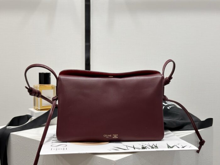 셀린느 트리오 플랩 부드러운 램스킨 10P862 와인 레플리카 미러급 SA급 S급 고퀄리티 최상급 하이엔드 가방 [남성여성공용] 3