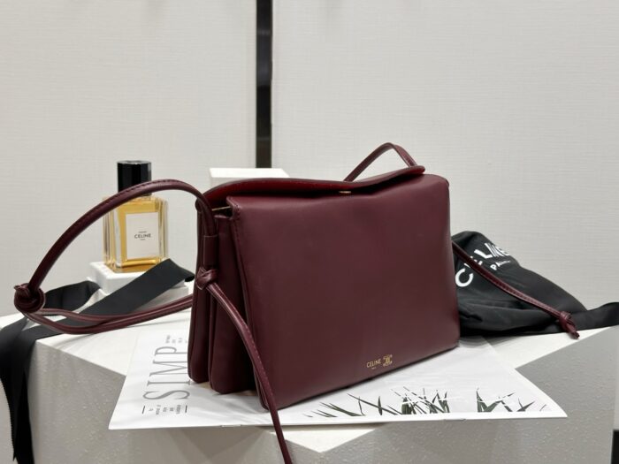 셀린느 트리오 플랩 부드러운 램스킨 10P862 와인 레플리카 미러급 SA급 S급 고퀄리티 최상급 하이엔드 가방 [남성여성공용] 6