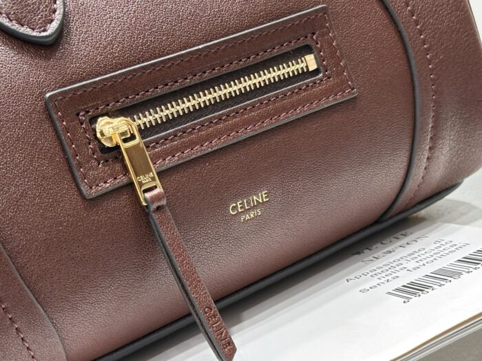 셀린느 스몰 뉴 러기지 서플 샤이니 램스킨 124213 초콜릿 레플리카 미러급 SA급 S급 고퀄리티 최상급 하이엔드 가방 [여성] 14