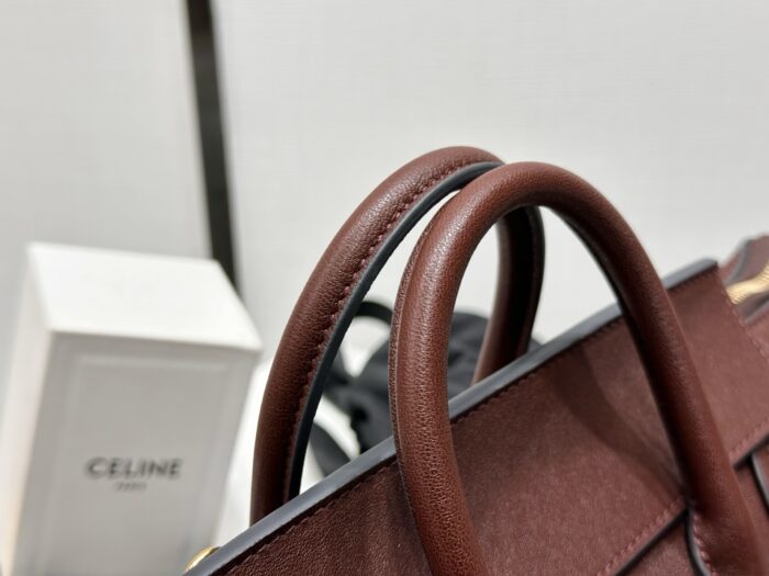 셀린느 스몰 뉴 러기지 서플 샤이니 램스킨 124213 초콜릿 레플리카 미러급 SA급 S급 고퀄리티 최상급 하이엔드 가방 [여성] 9