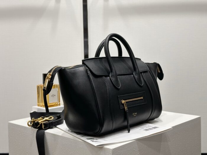 셀린느 스몰 뉴 러기지 서플 샤이니 램스킨 124213 블랙 레플리카 미러급 SA급 S급 고퀄리티 최상급 하이엔드 가방 [여성] 6