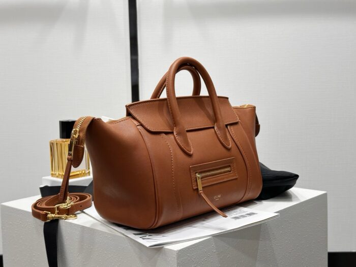 셀린느 스몰 뉴 러기지 서플 샤이니 램스킨 124213 브라운 레플리카 미러급 SA급 S급 고퀄리티 최상급 하이엔드 가방 [여성] 6