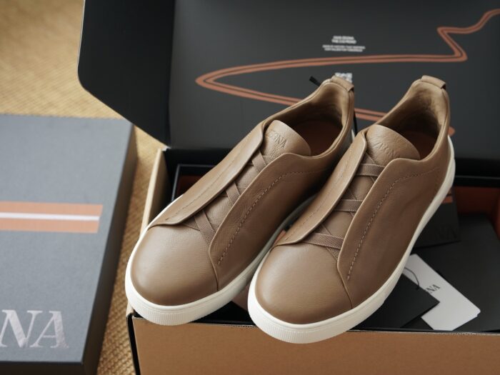 제냐 트리플 스티치 TM 스니커즈 브라운 남성용 레플리카 미러급 SA급 S급 고퀄리티 최상급 하이엔드 신발 [남성] 2