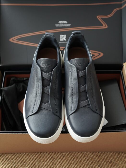 제냐 트리플 스티치 TM 스니커즈 네이비 화이트 남성용 레플리카 미러급 SA급 S급 고퀄리티 최상급 하이엔드 신발 [남성]