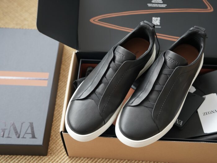 제냐 트리플 스티치 TM 스니커즈 블랙 화이트 남성용 레플리카 미러급 SA급 S급 고퀄리티 최상급 하이엔드 신발 [남성] 2