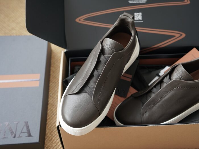 제냐 트리플 스티치 TM 스니커즈 다크 브라운 남성용 레플리카 미러급 SA급 S급 고퀄리티 최상급 하이엔드 신발 [남성] 3