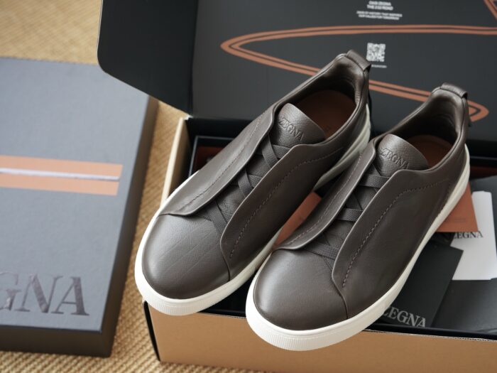 제냐 트리플 스티치 TM 스니커즈 다크 브라운 남성용 레플리카 미러급 SA급 S급 고퀄리티 최상급 하이엔드 신발 [남성] 2