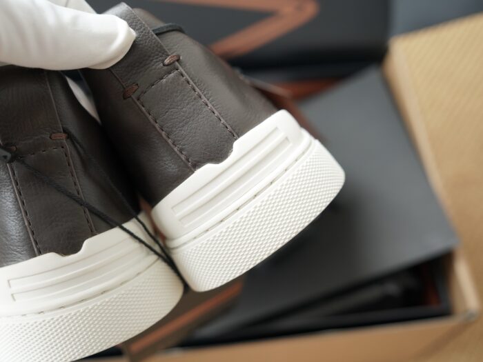 제냐 트리플 스티치 TM 스니커즈 다크 브라운 남성용 레플리카 미러급 SA급 S급 고퀄리티 최상급 하이엔드 신발 [남성] 9