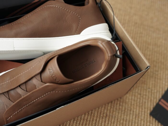 제냐 트리플 스티치 TM 스니커즈 꼬냑 남성용 레플리카 미러급 SA급 S급 고퀄리티 최상급 하이엔드 신발 [남성] 7