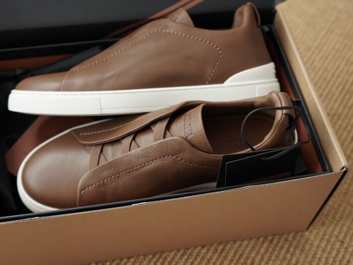 제냐 트리플 스티치 TM 스니커즈 꼬냑 남성용 레플리카 미러급 SA급 S급 고퀄리티 최상급 하이엔드 신발 [남성] 3