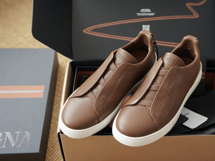 제냐 트리플 스티치 TM 스니커즈 꼬냑 남성용 레플리카 미러급 SA급 S급 고퀄리티 최상급 하이엔드 신발 [남성] 2