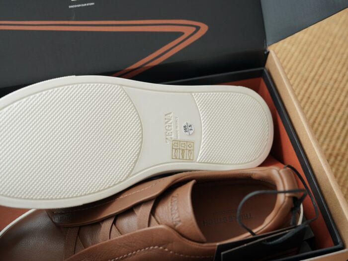 제냐 트리플 스티치 TM 스니커즈 꼬냑 남성용 레플리카 미러급 SA급 S급 고퀄리티 최상급 하이엔드 신발 [남성] 9