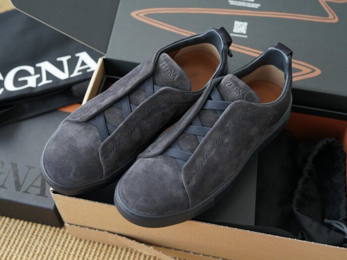 제냐 트리플 스티치 TM 스니커즈 차콜 스웨이드 남성용 레플리카 미러급 SA급 S급 고퀄리티 최상급 하이엔드 신발 [남성] 2