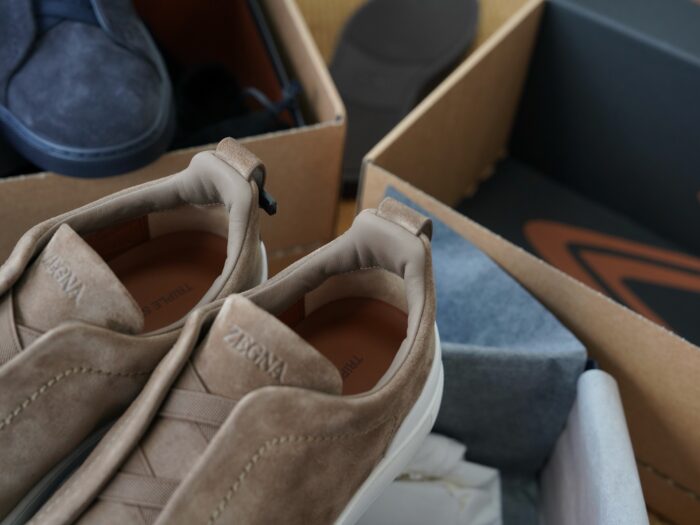 제냐 트리플 스티치 TM 스니커즈 라이트 브라운 스웨이드 남성용 레플리카 미러급 SA급 S급 고퀄리티 최상급 하이엔드 신발 [남성] 4