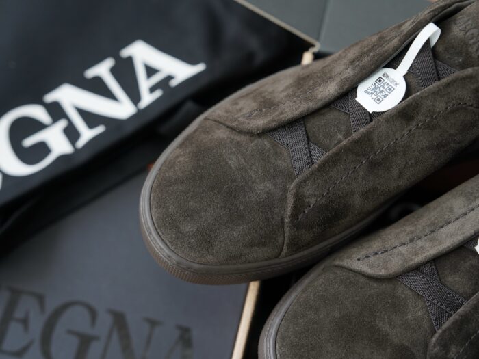 제냐 트리플 스티치 TM 스니커즈 다크 브라운 스웨이드 남성용 레플리카 미러급 SA급 S급 고퀄리티 최상급 하이엔드 신발 [남성] 4