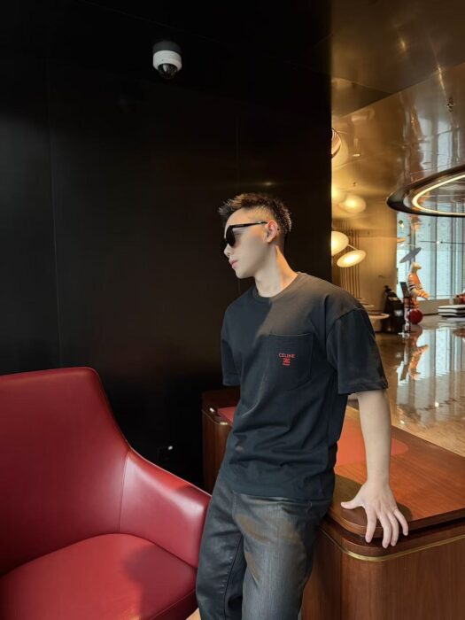 셀린느 코튼 저지 티셔츠 루즈 세리즈 반팔티 블랙 레플리카 미러급 SA급 S급 고퀄리티 하이엔드 최상급 의류 [남성여성공용]