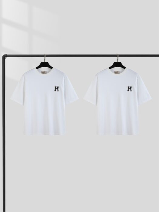 에르메스 H Cheval 순색 반팔티 화이트 레플리카 미러급 SA급 S급 고퀄리티 하이엔드 최상급 의류 [남성여성공용] 3