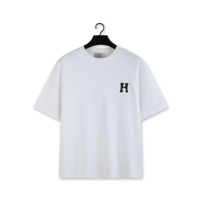 에르메스 H Cheval 순색 반팔티 화이트 레플리카 미러급 SA급 S급 고퀄리티 하이엔드 최상급 의류 [남성여성공용] 5