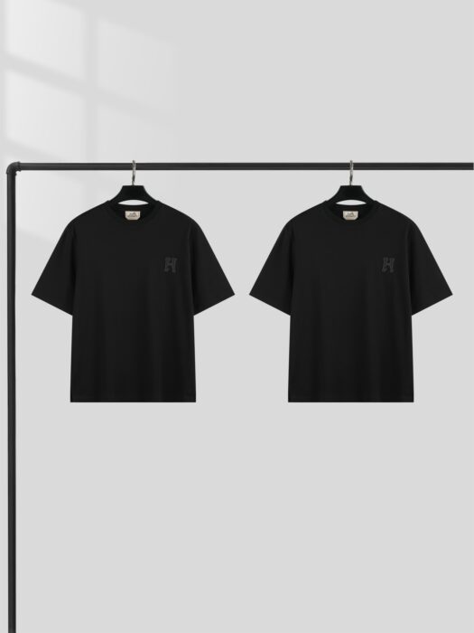 에르메스 H Cheval 순색 반팔티 블랙 레플리카 미러급 SA급 S급 고퀄리티 하이엔드 최상급 의류 [남성여성공용] 3