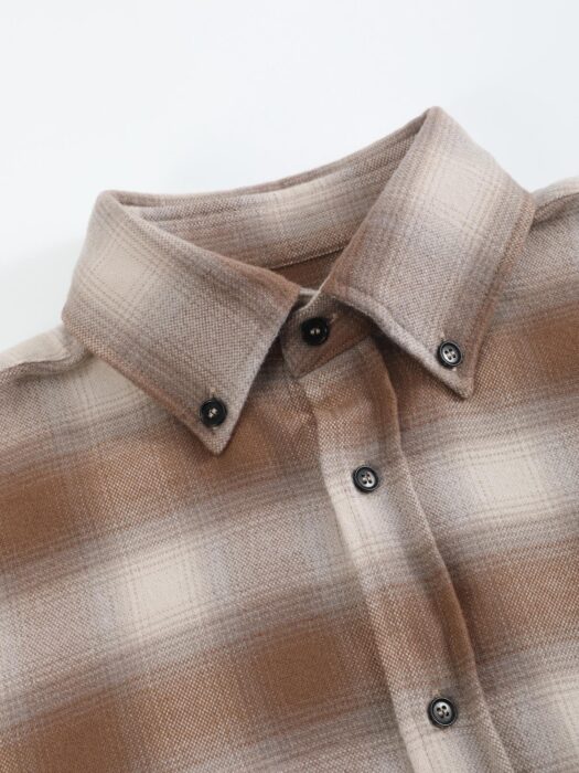 로로피아나 체크 긴팔 셔츠 브라운 레플리카 미러급 SA급 S급 고퀄리티 하이엔드 최상급 의류 [남성여성공용] 7