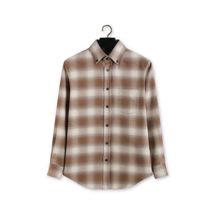 로로피아나 체크 긴팔 셔츠 브라운 레플리카 미러급 SA급 S급 고퀄리티 하이엔드 최상급 의류 [남성여성공용] 5