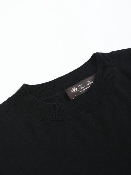 로로피아나 면양털 단색 크루넥 니트 블랙 레플리카 미러급 SA급 S급 고퀄리티 하이엔드 최상급 의류 [남성] 5