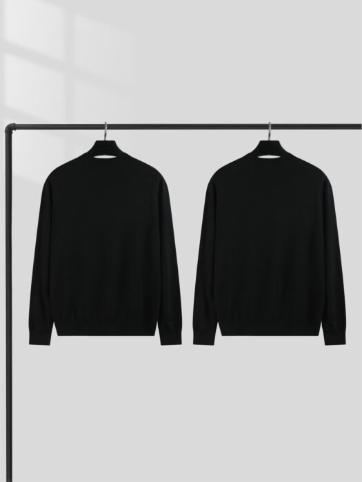 로로피아나 면양털 단색 크루넥 니트 블랙 레플리카 미러급 SA급 S급 고퀄리티 하이엔드 최상급 의류 [남성]