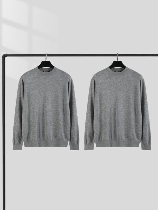 로로피아나 면양털 단색 크루넥 니트 그레이 레플리카 미러급 SA급 S급 고퀄리티 하이엔드 최상급 의류 [남성] 2