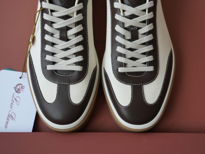 로로피아나 레더 트리밍 스니커즈 다크 브라운 남성용 레플리카 미러급 SA급 S급 고퀄리티 최상급 하이엔드 신발 [남성] 6