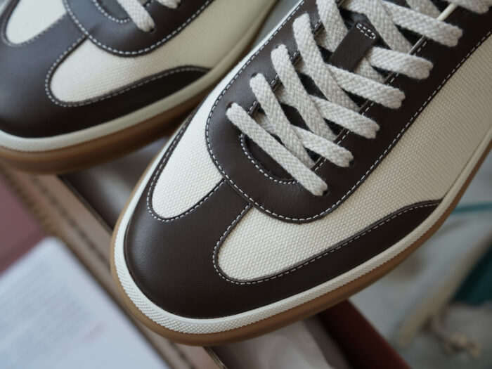 로로피아나 레더 트리밍 스니커즈 다크 브라운 남성용 레플리카 미러급 SA급 S급 고퀄리티 최상급 하이엔드 신발 [남성] 16