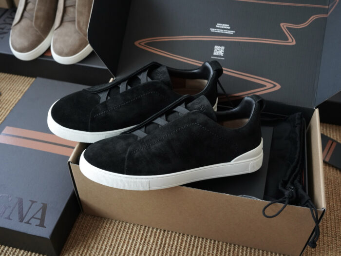 제냐 트리플 스티치 TM 스니커즈 흑백 스웨이드 남성용 레플리카 미러급 SA급 S급 고퀄리티 최상급 하이엔드 신발 [남성] 4