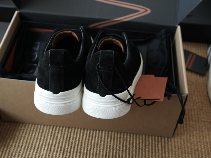 제냐 트리플 스티치 TM 스니커즈 흑백 스웨이드 남성용 레플리카 미러급 SA급 S급 고퀄리티 최상급 하이엔드 신발 [남성] 6